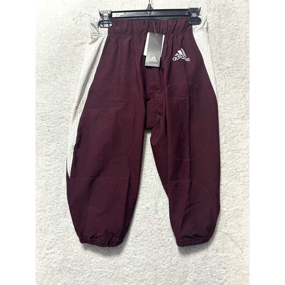 Adidas Woven A1 Stock GG7414 Maroon White Medium Football Pants (C6)